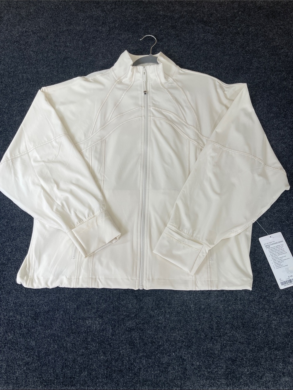 Women's Lululemon oversized Cream Full-Zip Define Swift Jacket